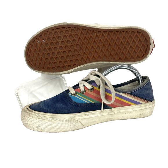 Vans Ultracush - Men's Sz 5.5 - SF Retro 'Dress Blues' Striped - Low Skate Shoes - Picture 1 of 12